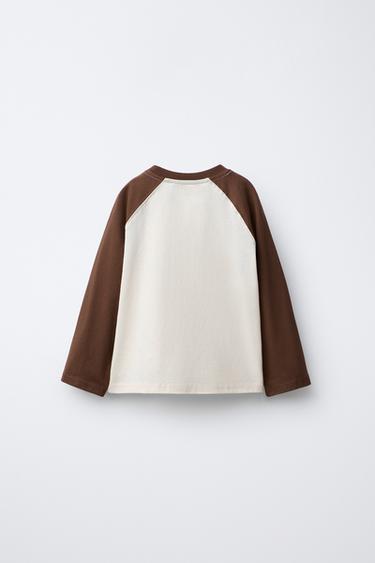 NAON JEONG © RAGLAN SLEEVE T-SHIRT - Brown by Zara - Image 1