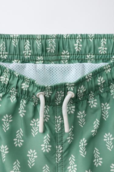 6-14 YEARS / PRINTED SWIM SHORTS - Green by Zara - Image 2