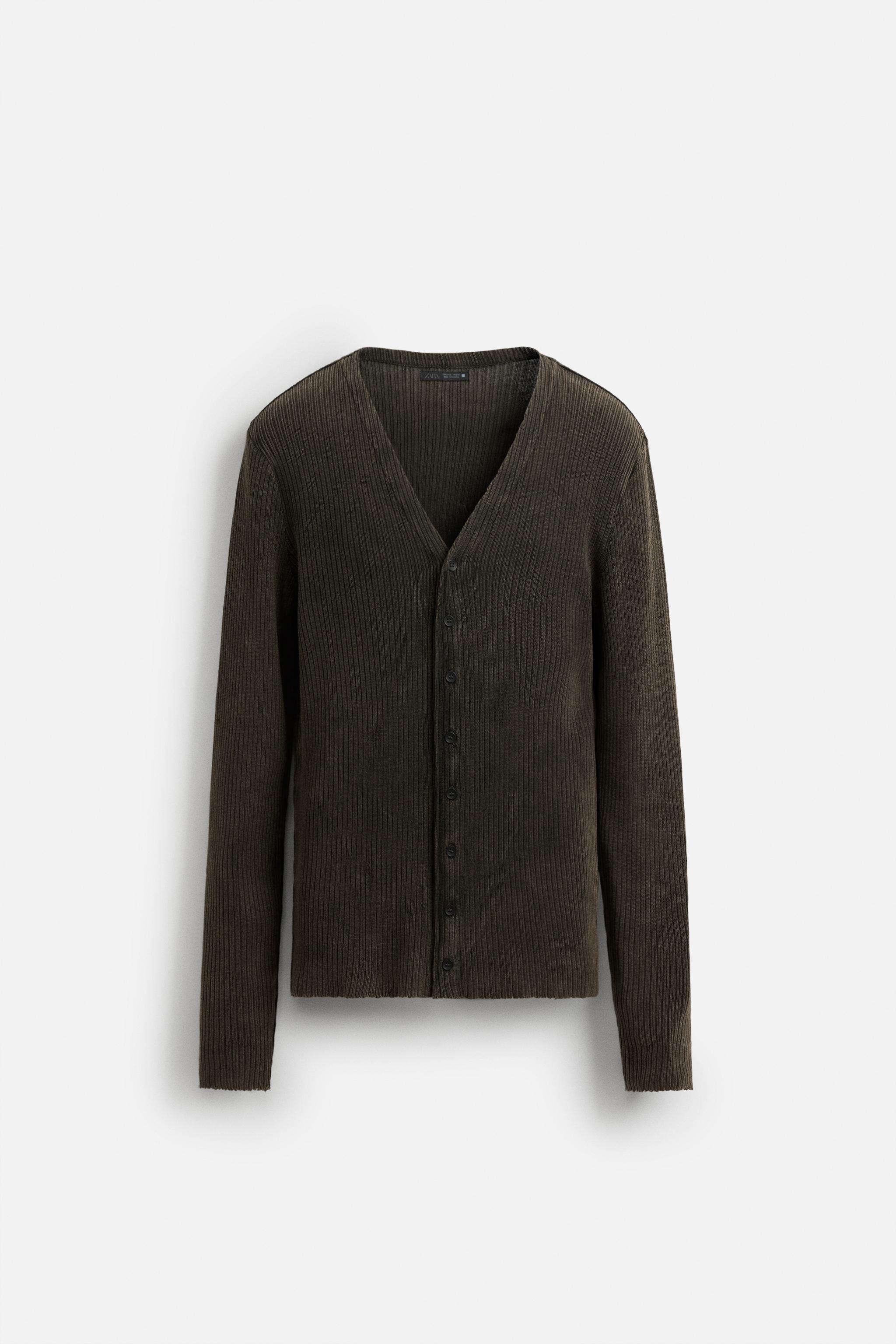 CARDIGAN CÔTELÉ DÉLAVÉ