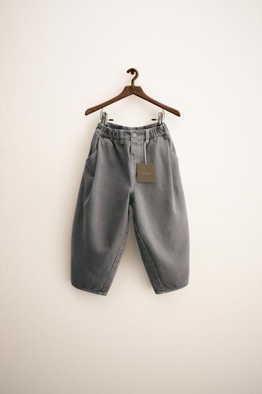 Zara ZARA TIMELESS - WOOL BLEND TWILL BALLOON PANTS - Anthracite grey
