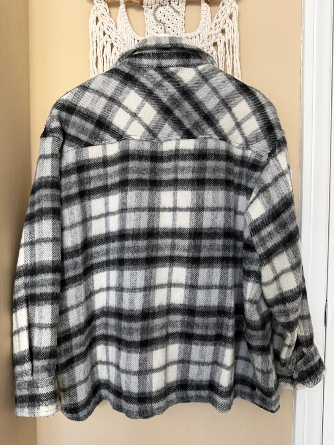 WOOL BLEND PLAID OVERSHIRT - Image 2