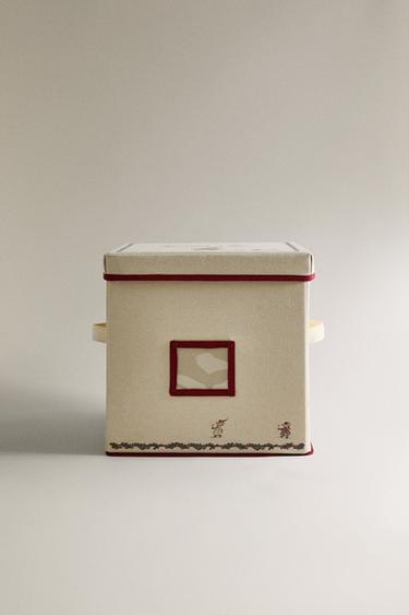 CHRISTMAS DECORATION STORAGE BOX - أحمر الخاص بـ Zara