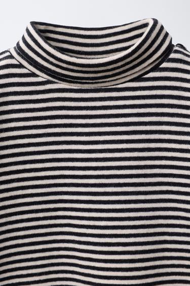 HAUT À COL ROULÉ - Noir / Blanc de Zara - Image 2