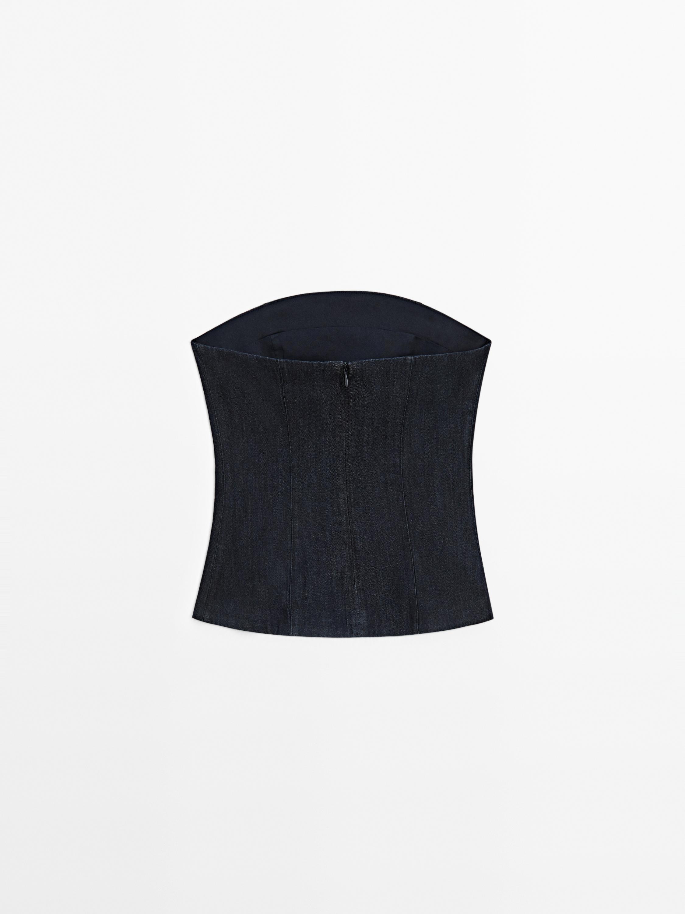 Top bustier denim