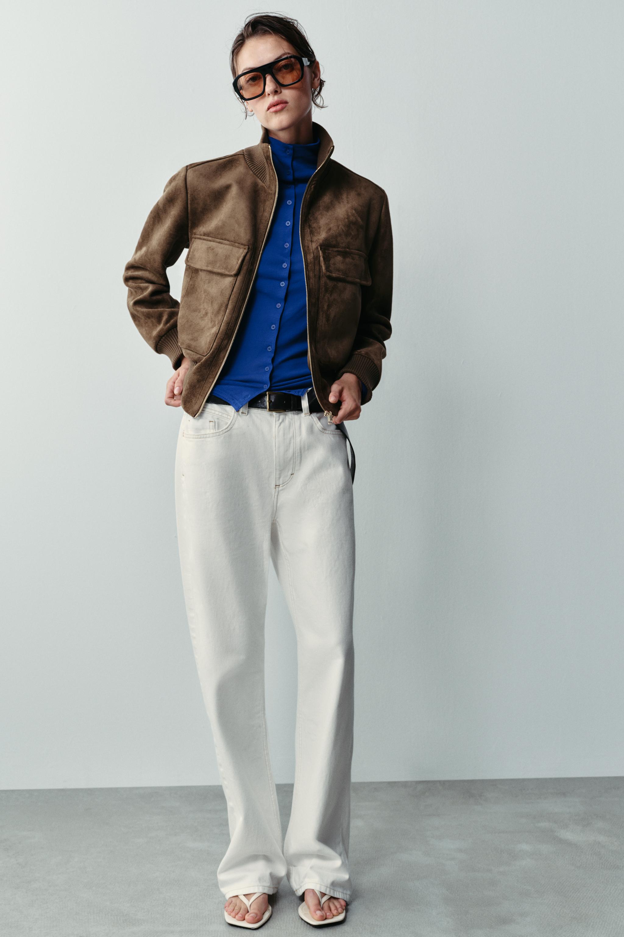 BLOUSON BOMBER EFFET DAIM