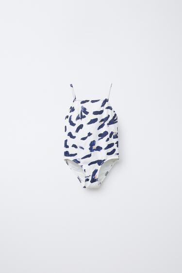 1-6 YEARS/ ANIMAL PRINT TEXTURED SWIMSUIT - Multicoloured by Zara