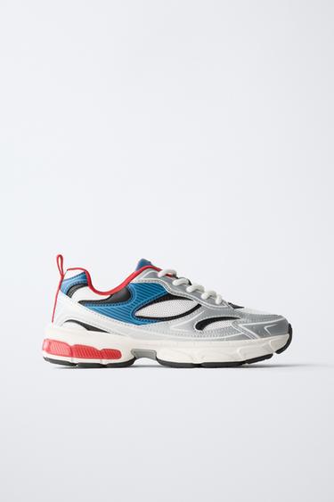 Zara MESH SPORTY SNEAKERS - White