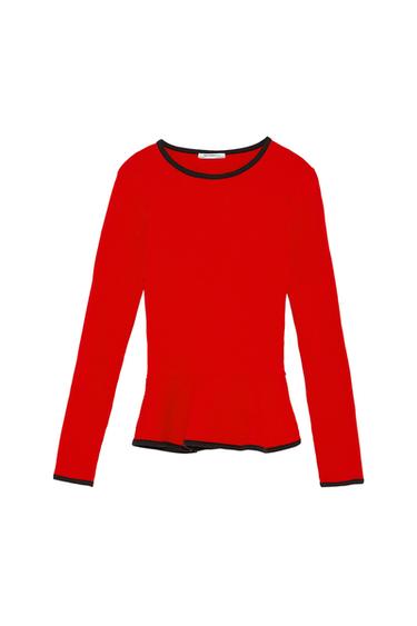 LONG SLEEVE RIBBED TOP
