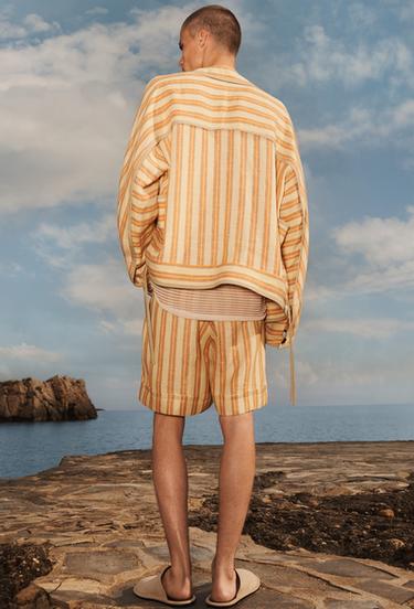 STRIPED LINEN JACKET - LIMITED EDITION - 089 by Zara - Image 3