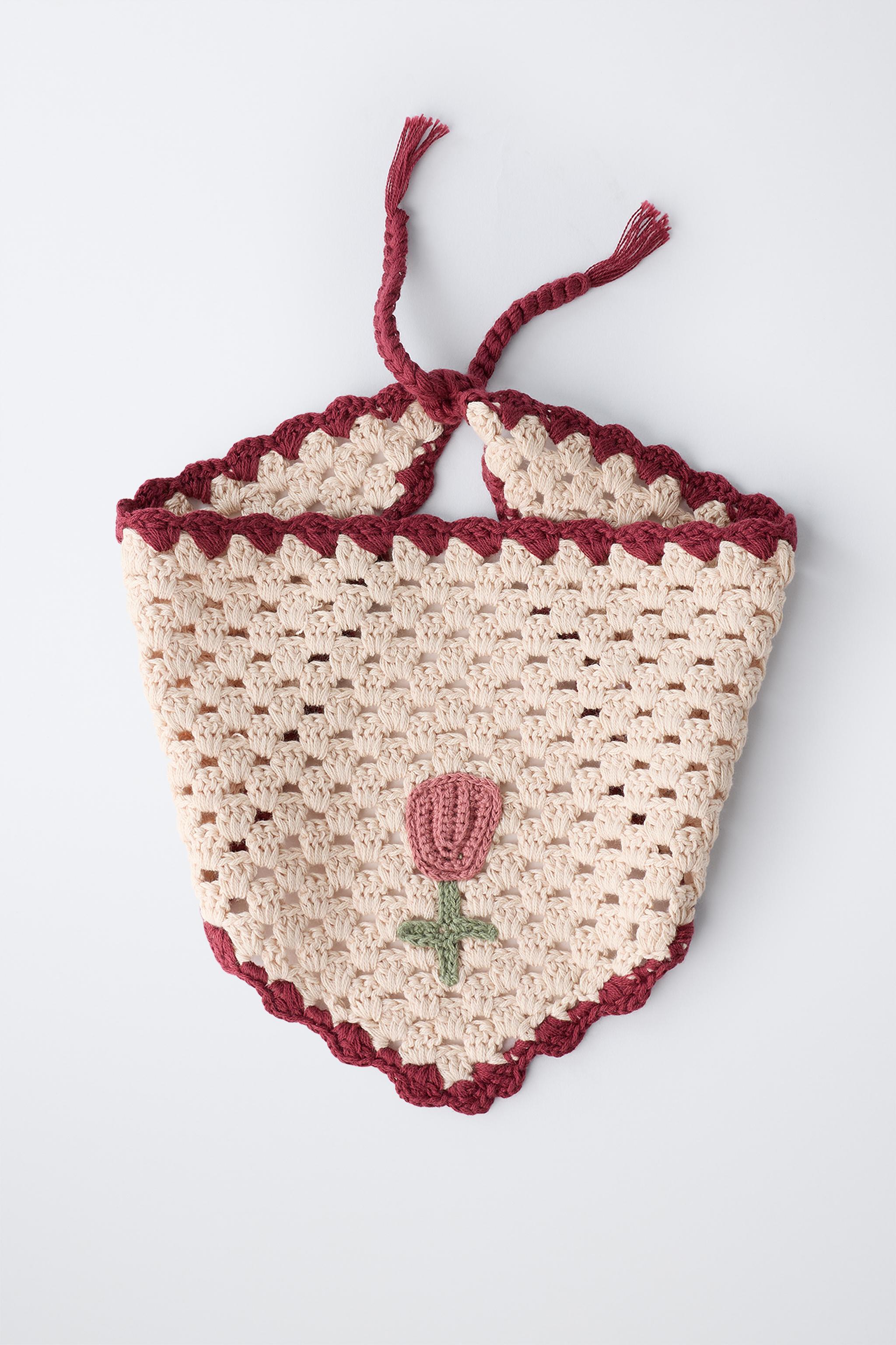 CROCHET KNIT BANDANA - Ecru | ZARA United States