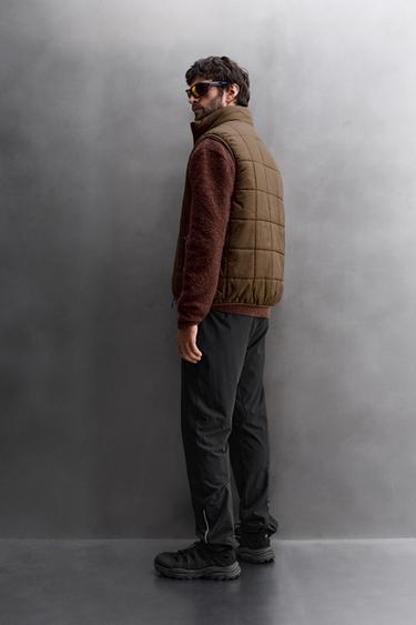 TECHNICAL PUFFER GILET - Brown by Zara - Image 3