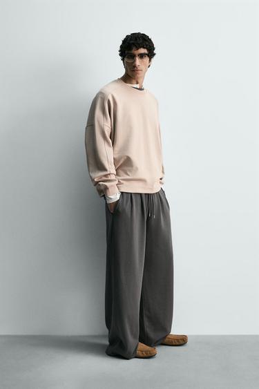INTERLOCK SWEATSHIRT WITH POCKETS - Dusty pink by Zara - Image 3