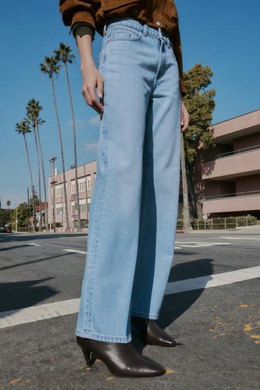 Z.03 STRAIGHT HIGH-WAIST LONG LENGTH JEANS - Light blue by Zara