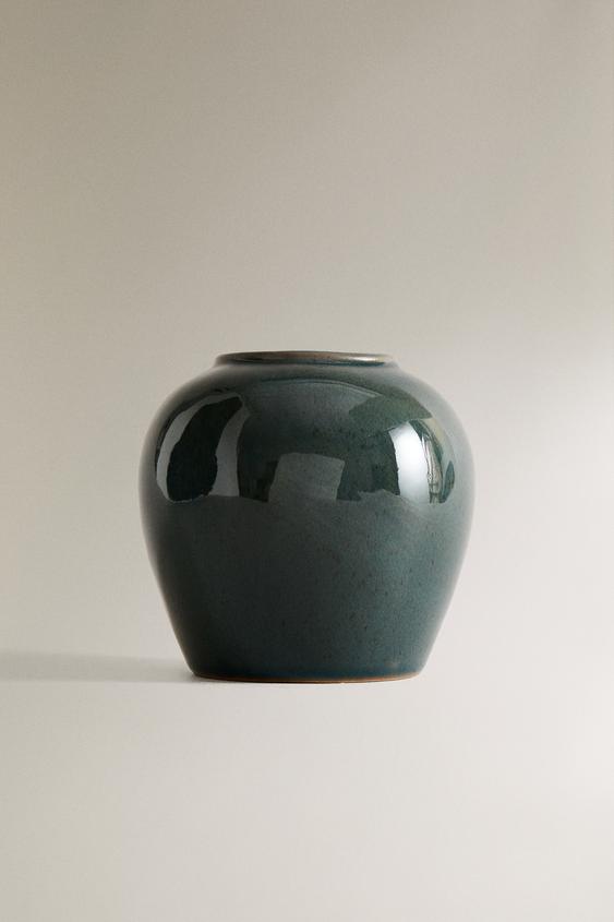 DECORATIVE STONEWARE VASE