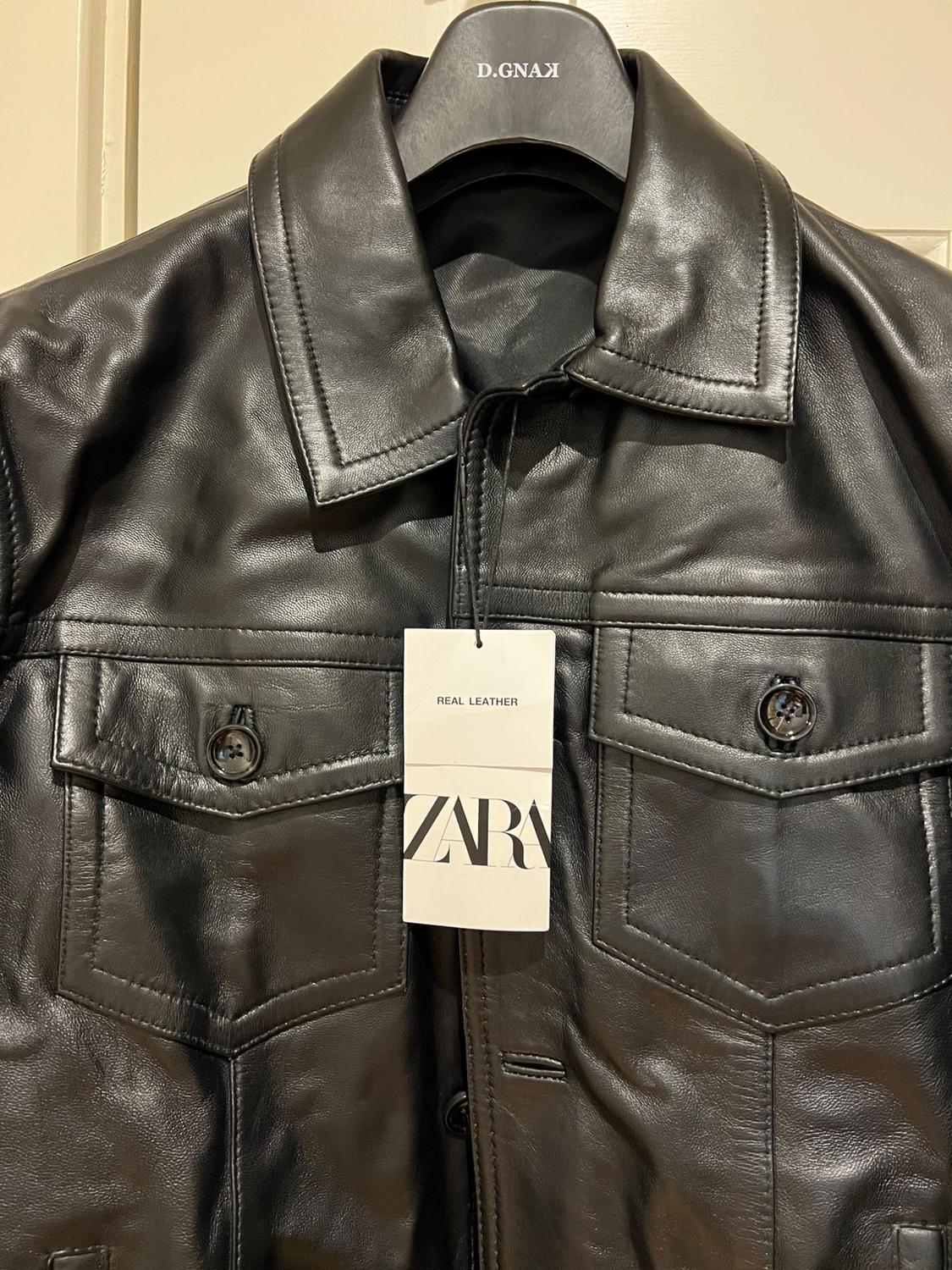 LEATHER JACKET WITH POCKETS - Image 2