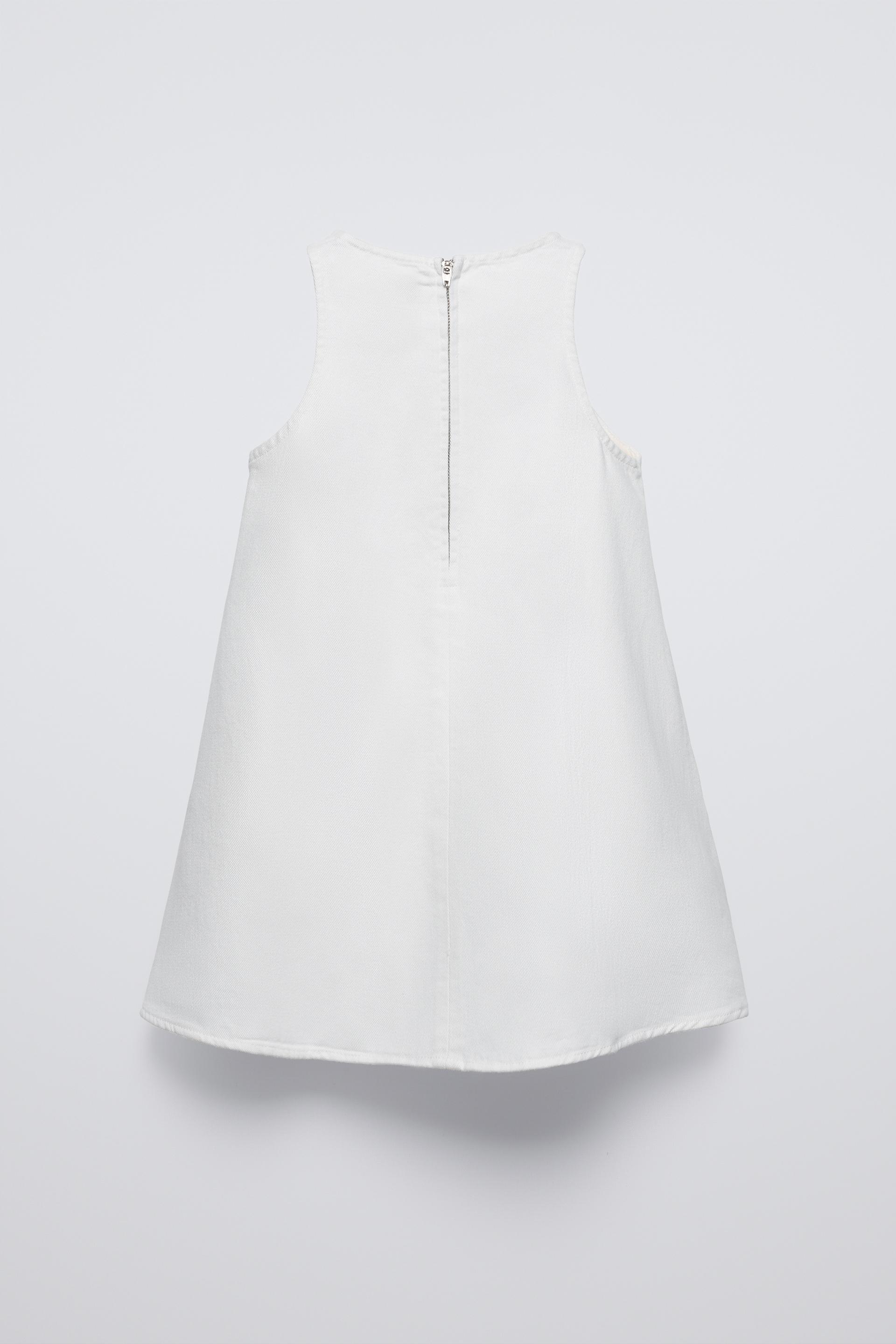 Vestido mini fashion denim camisero zara