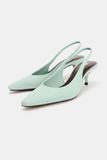 CHAUSSURES KITTEN EN DAIM - Vert menthe de Zara - Image 2