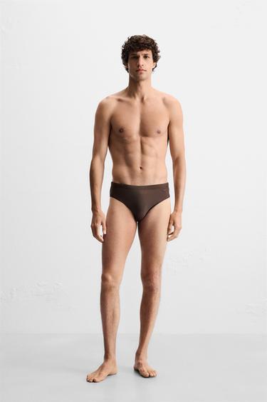 COSTUME DA BAGNO SLIP - Marrone di Zara - Immagine 0
