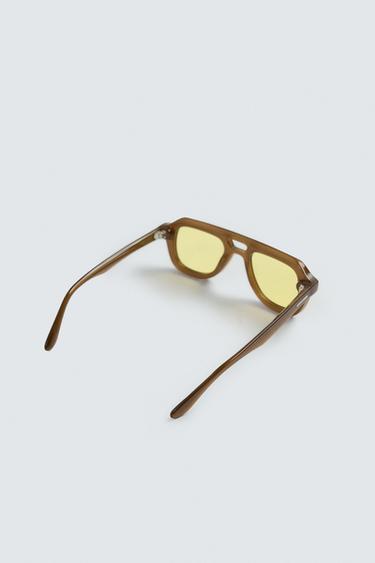 LUNETTES DE SOLEIL RECTANGULAIRES - Rouge foncé de Zara - Image 6