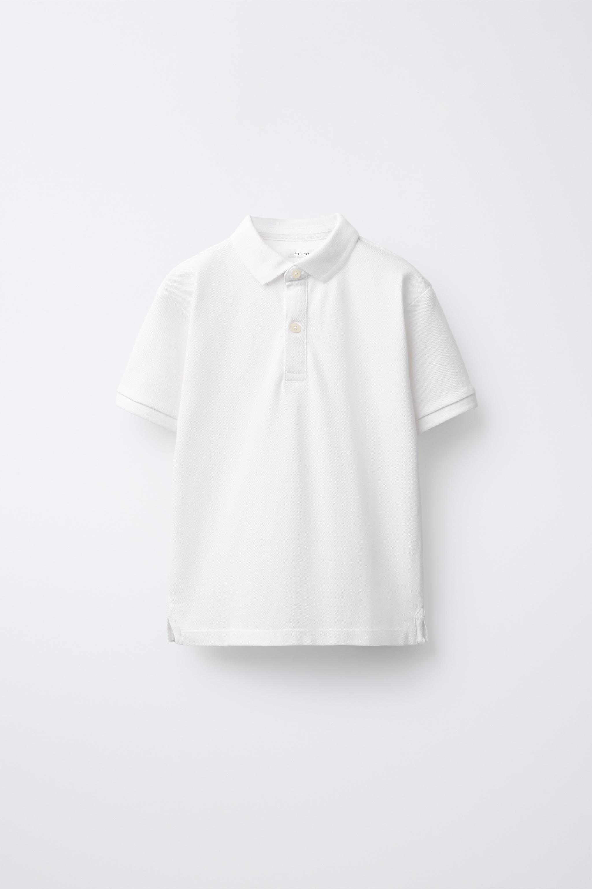 トップス Pique Polo Knit Top white Pique knit polo shirt - ecrue V7 S1746 | Ombre.com - Men's