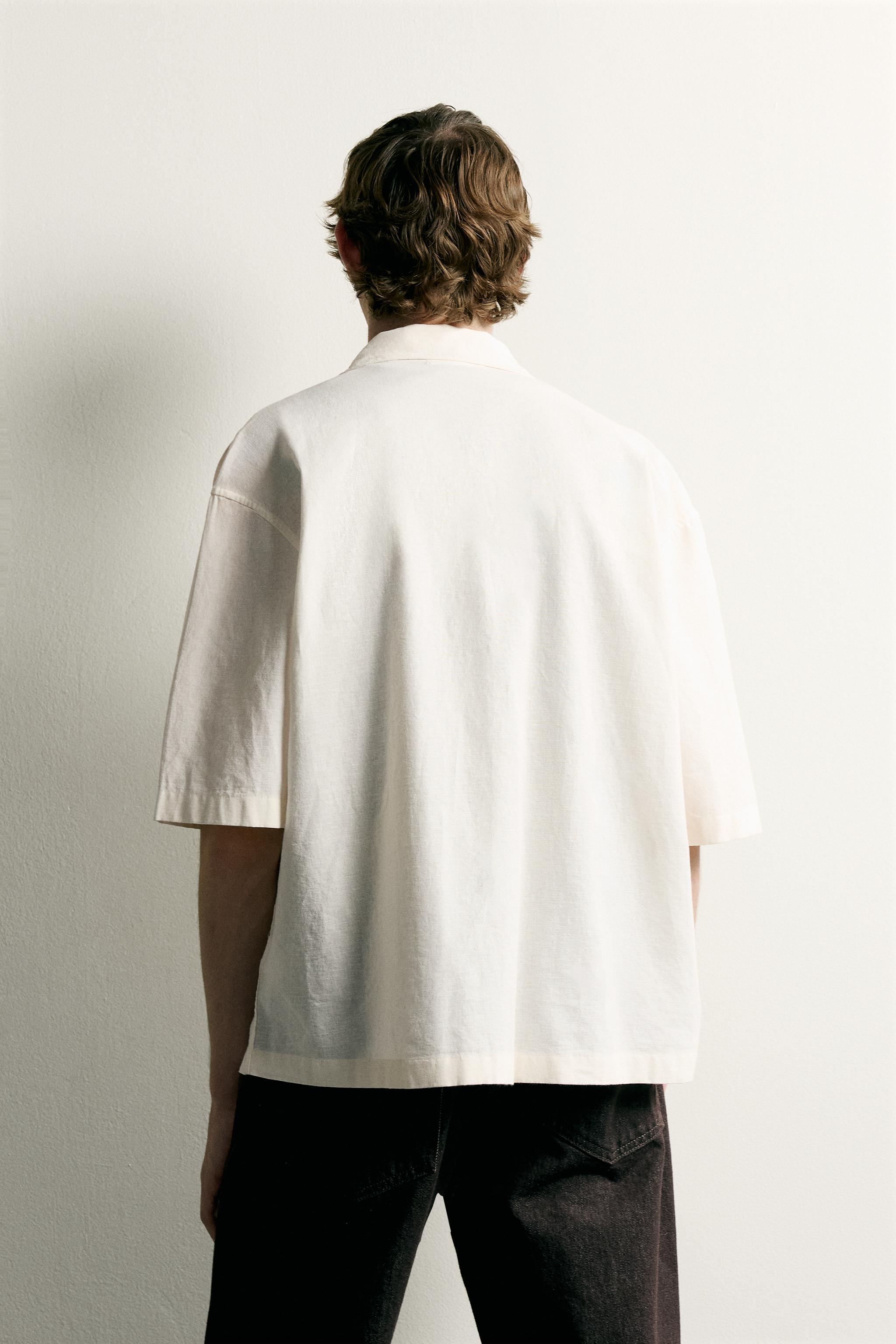 RELAXED FIT PLEATED SHIRT