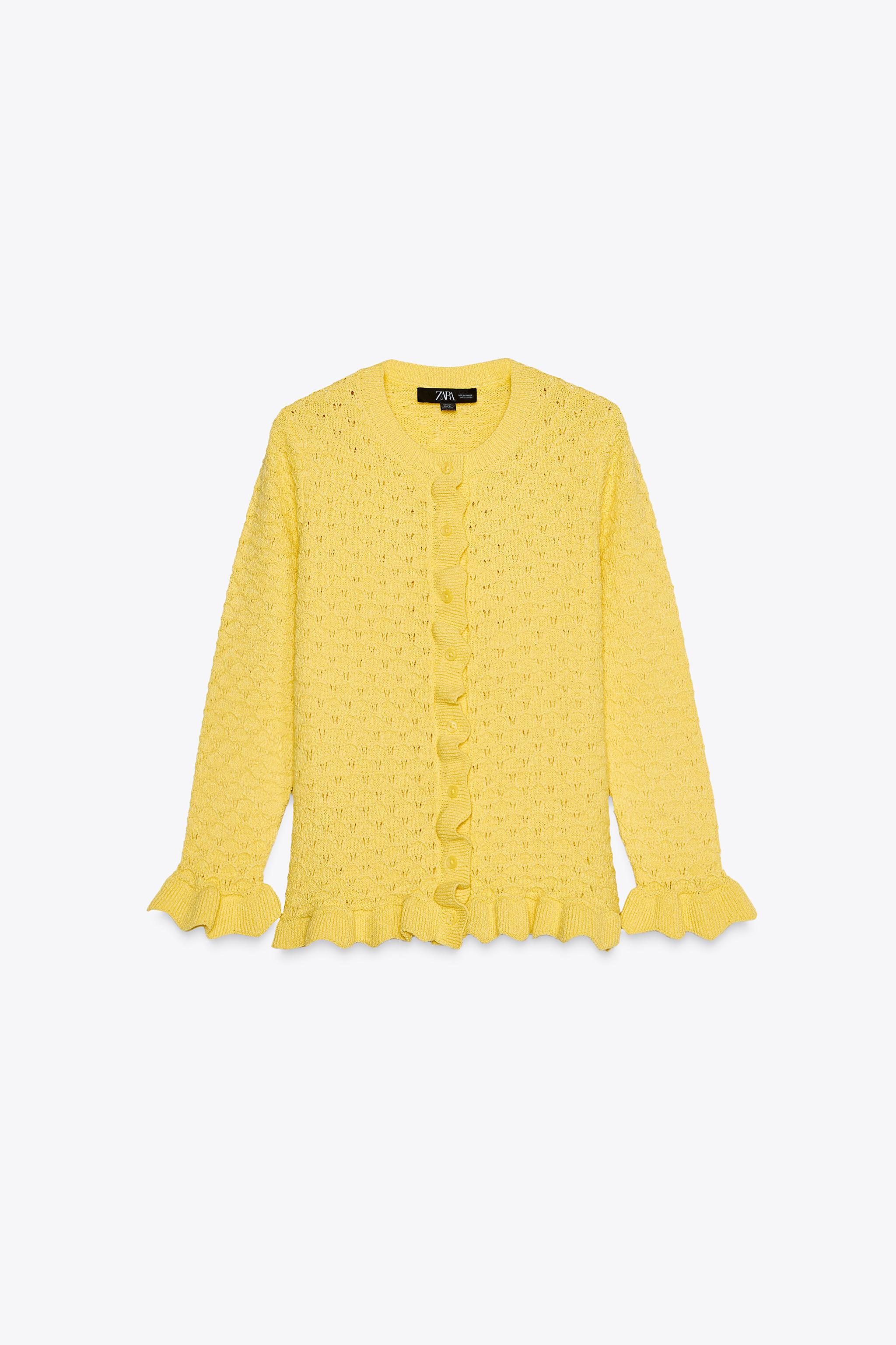フリルニット カーディガン - エクリュ | ZARA Japan / 日本