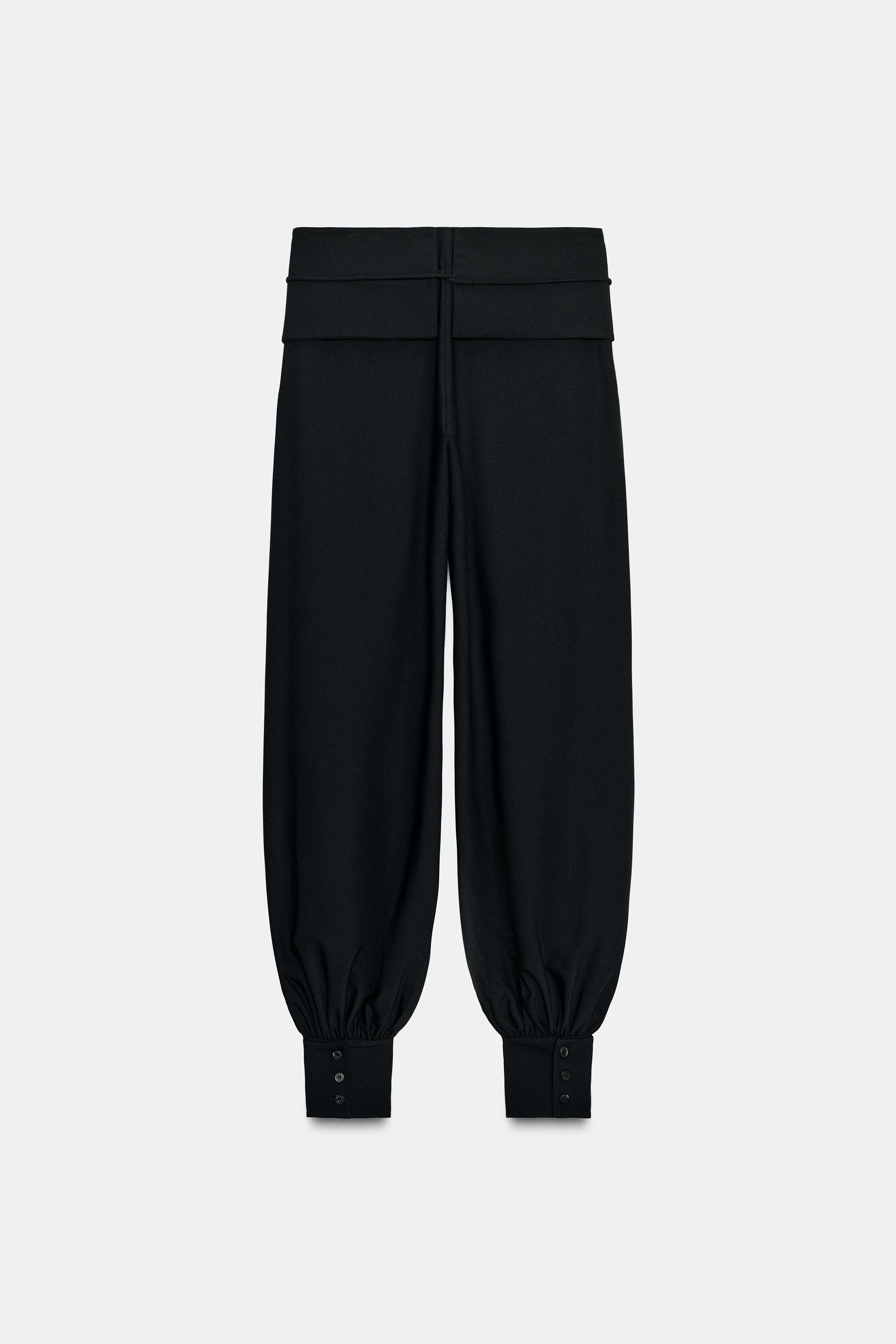 PANTALON BOUFFANT AVEC CEINTURE LARGE ZW COLLECTION