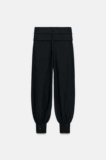 PANTALON BOUFFANT AVEC CEINTURE LARGE ZW COLLECTION - Noir de Zara - Image 5