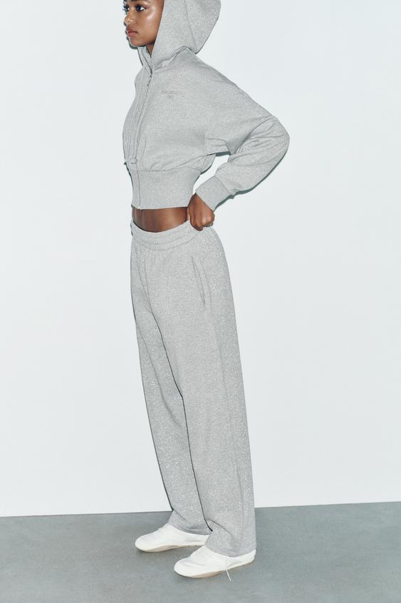 Zara Women's Loungewear Joggers ZW COLLECTION DENIM JOGGER