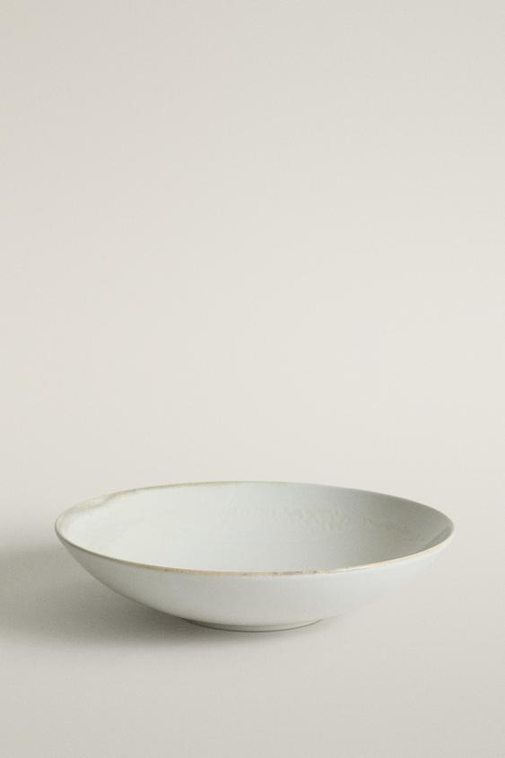 ASSIETTE CREUSE GRÈS - Écru de Zara - Image 0
