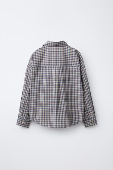 CHEMISE À CARREAUX BENSIMON ® X ZARA  - Bleu de Zara - Image 1