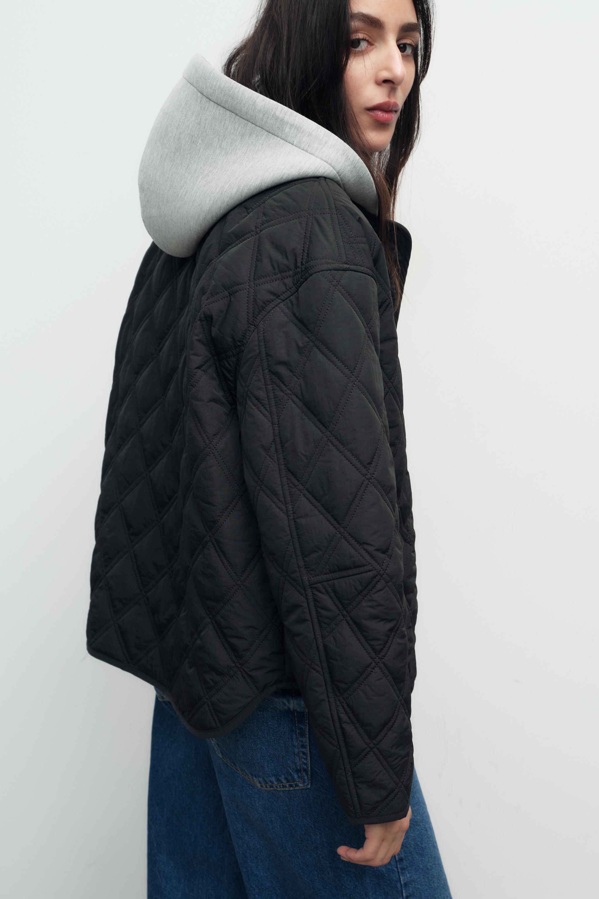 COMBINED HOOD WATER REPELLENT PUFFER JACKET - Black | ZARA