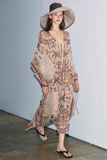 ROBE TUNIQUE IMPRIMÉE ZW COLLECTION - Multicolore de Zara - Image 4