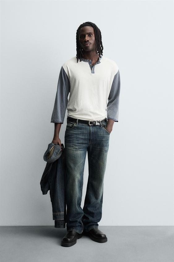 LOW RISE FLARE FIT JEANS