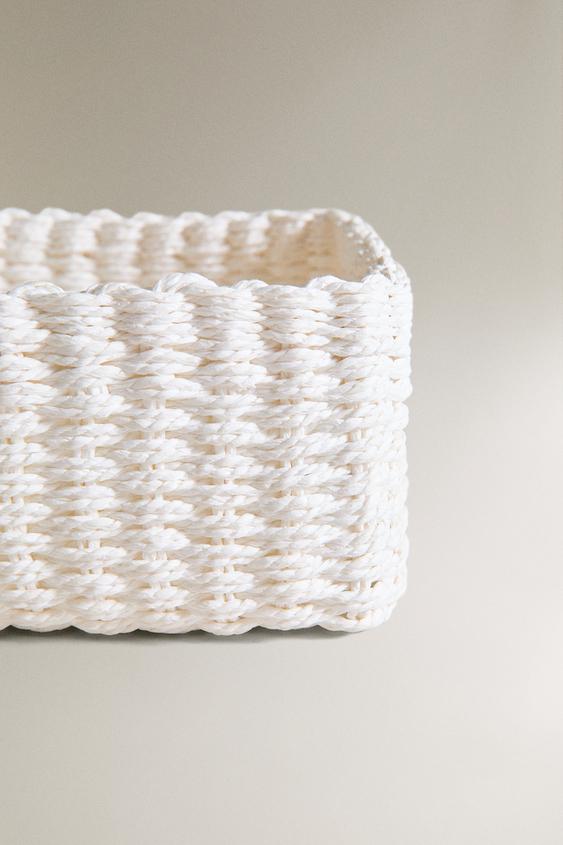 CORBEILLE TRESSÉE EN PAPIER - Blanc de Zara - Image 2