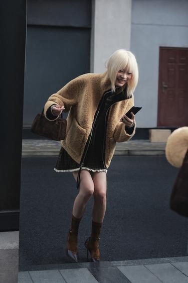 Zara 蕾絲格紋迷你裙 - 綠色 / 藍色