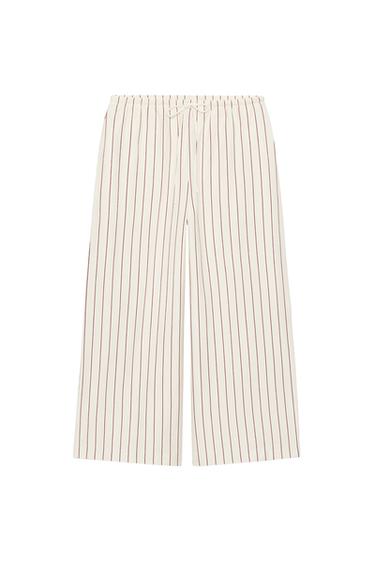 PANTALÓN ANCHO RAYAS - Raya Roja de Zara