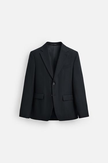 BLAZER COSTUME AVEC LAINE - Bleu marine de Zara - Image 6