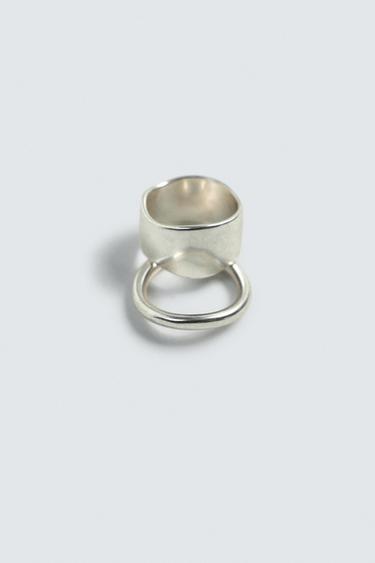 LOT DE 2 BAGUES MÉTALLIQUES COMBINÉES - Argent de Zara - Image 4