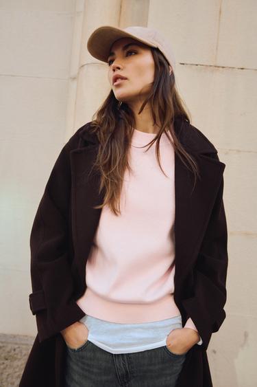 MANTEAU OVERSIZE SOFT - Bordeaux de Zara - Image 1