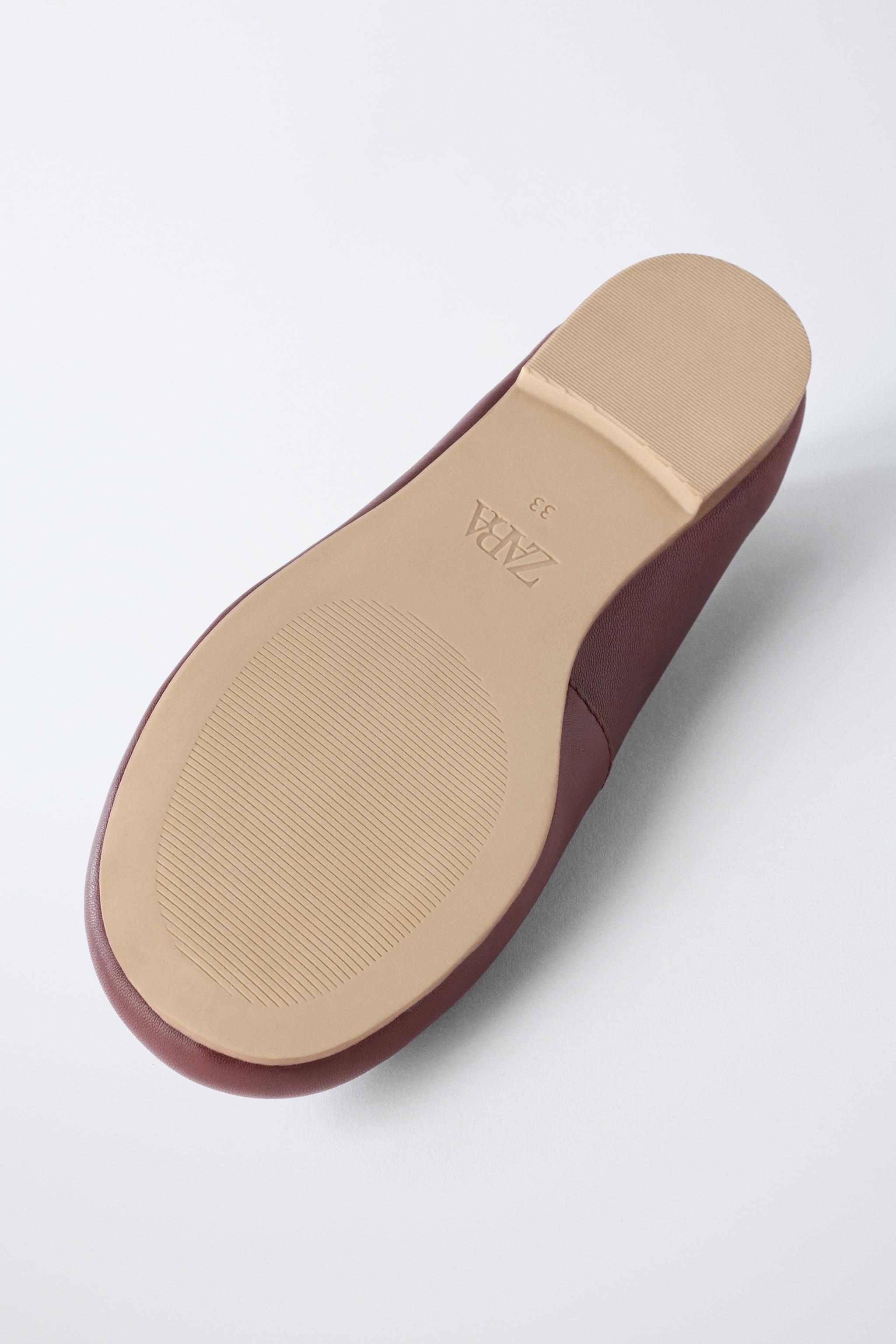 LEATHER T-BAR BALLET FLATS