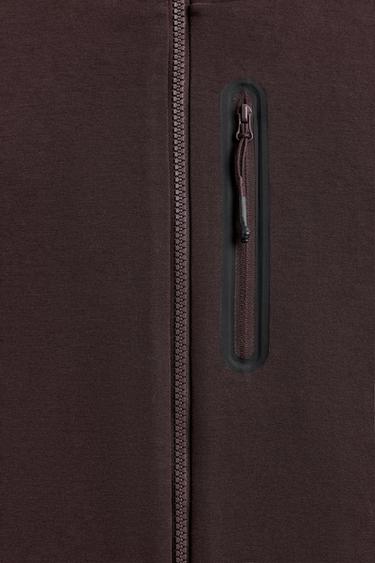 TECHNICAL ZIP-UP HOODIE - Burgundy by Zara - Image 9