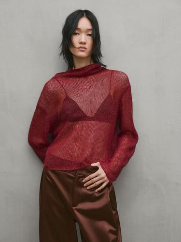 Zara Shiny trousers with dart details - Studio - Brick