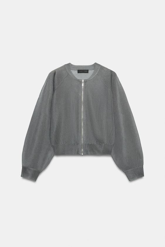 ニットボンバージャケット - カーボングレー | ZARA Japan / 日本