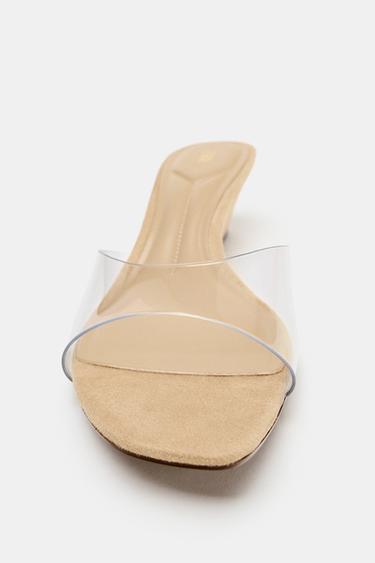 VINYL WEDGE SANDALS - Light beige by Zara - Image 3
