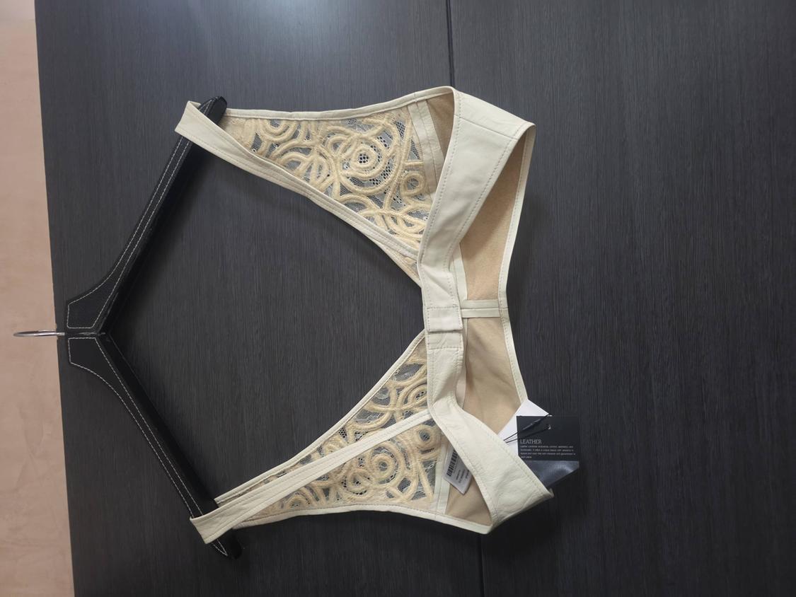 LEATHER TRIANGLE BRA - Image 4