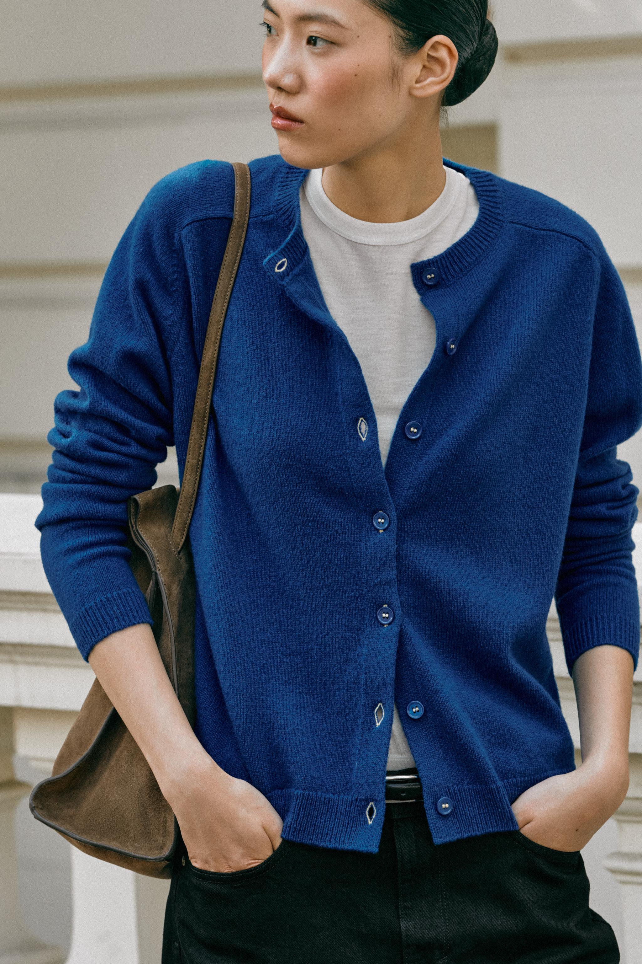 Женские куртки Zara 100% WOOL KNIT JACKET — фото 4