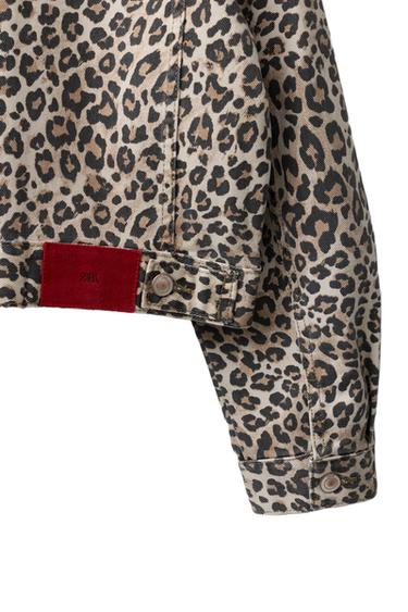 JEANSJACKE MIT ANIMALPRINT - Braun von Zara