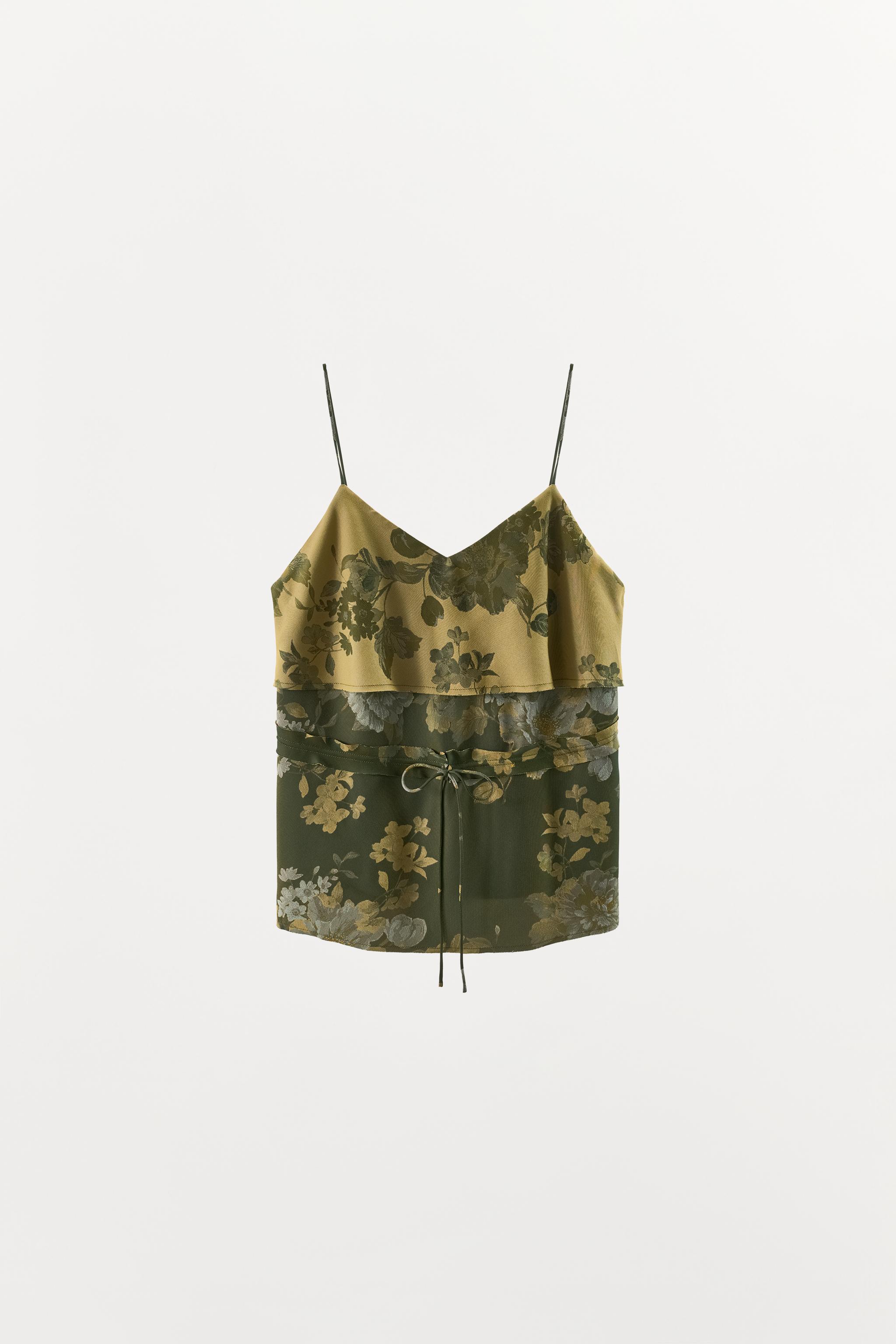 TOP À BRETELLES JACQUARD