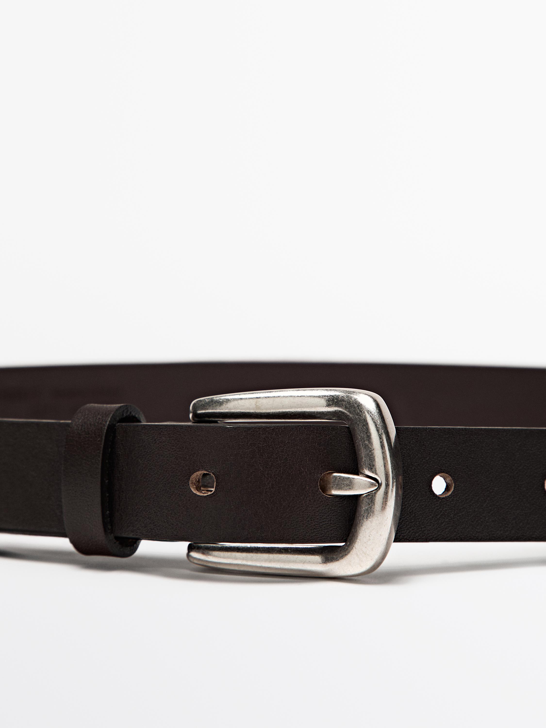 Ceinture en cuir nappa